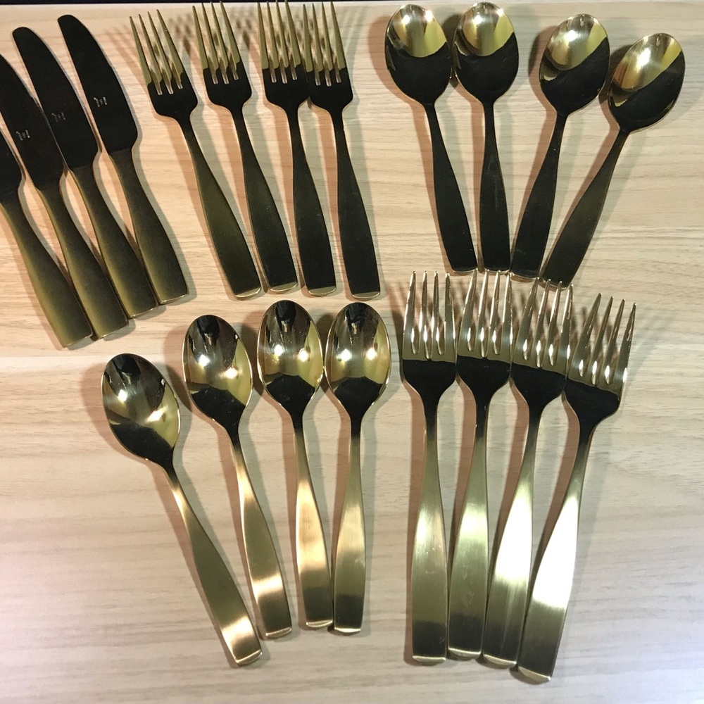 Mikasa Gold Flatware Set